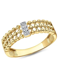 Vergulde ring met edelstenen