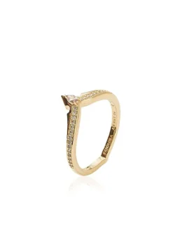 Vergulde ring met edelstenen