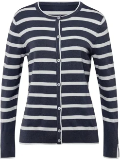 Vest donkerblauw/crème