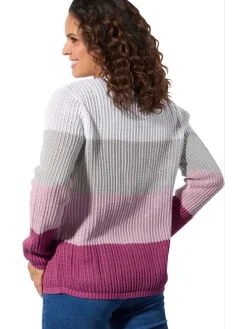 Vest roze/grijs/wit