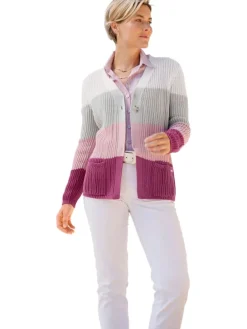Vest roze/grijs/wit