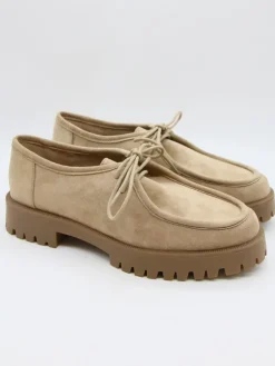 Veterschoenen beige