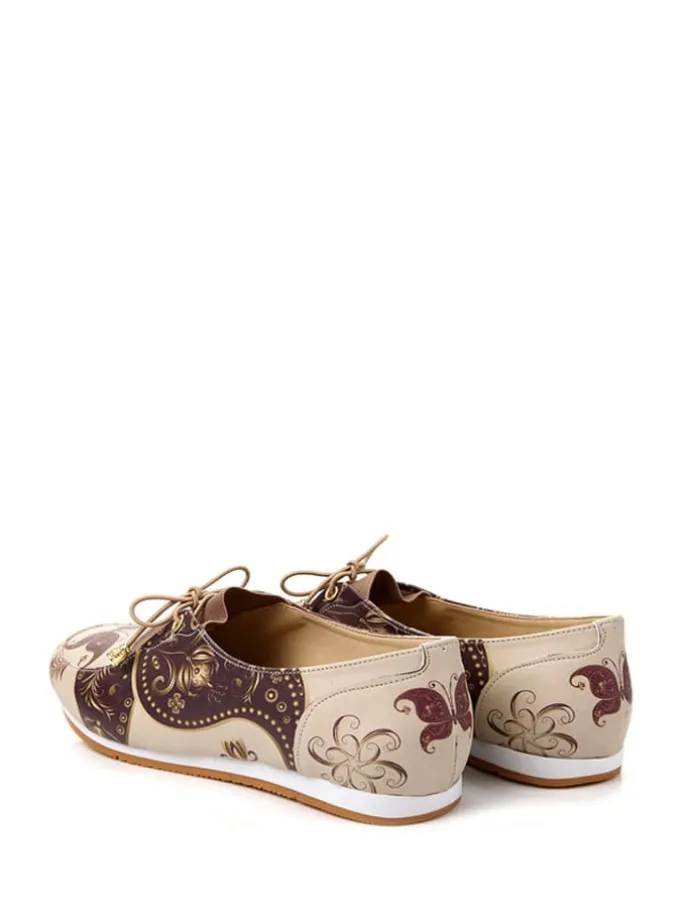 Veterschoenen beige/bruin