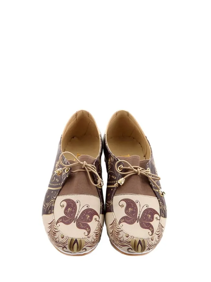Veterschoenen beige/bruin
