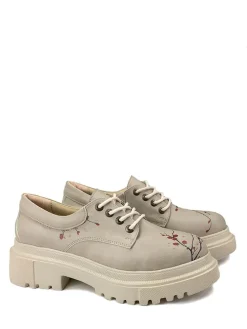 Veterschoenen beige/meerkleurig