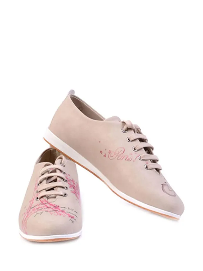 Veterschoenen beige/meerkleurig