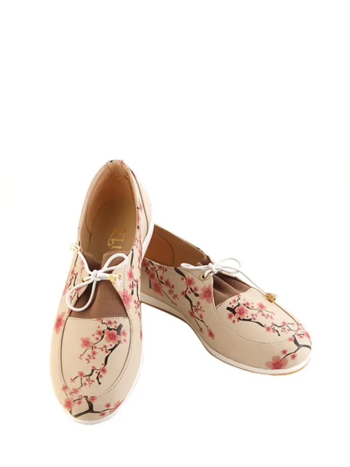Veterschoenen lichtroze/meerkleurig