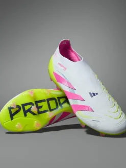 Voetbalschoenen met noppen "Predator Elite FG" wit/roze/geel