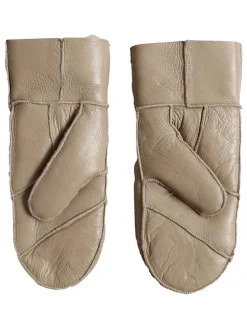 Wanten met lamsvacht "Nappa" beige