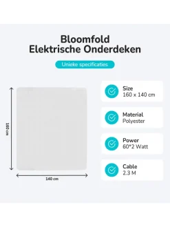 Warmtedeken wit - (L)160 x (B)130 cm