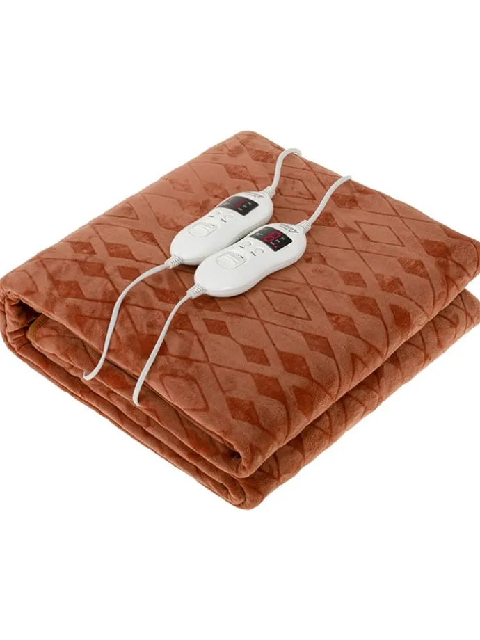 Warmte-onderdeken "CR 7436" lichtbruin - (L)160 x (B)150 cm