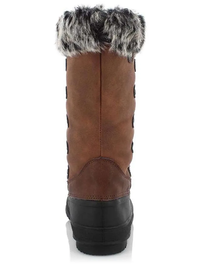 Winterlaarzen "Kelyne" lichtbruin/zwart