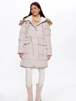Wintermantel beige