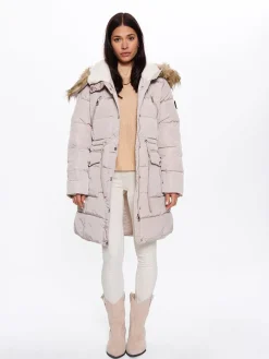 Wintermantel beige