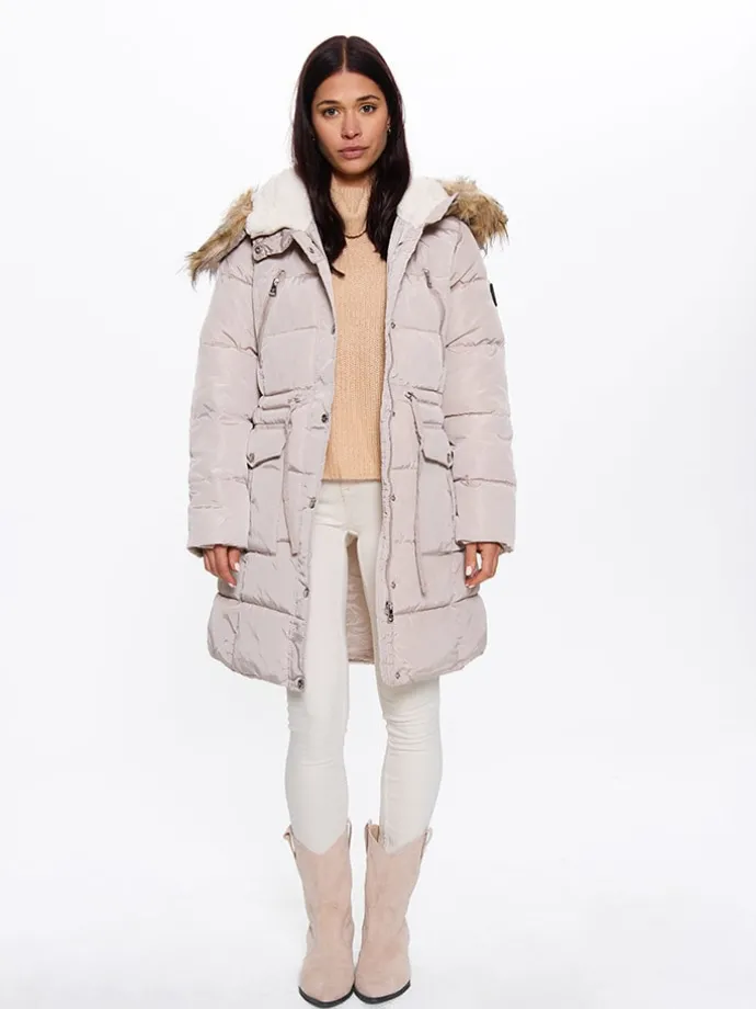 Wintermantel beige