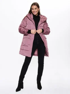 Wintermantel roze