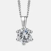 Witgouden ketting met diamanten hanger - (L)45 cm