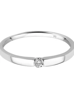 Witgouden ring met diamant