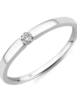 Witgouden ring met diamant