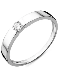 Witgouden ring met diamant