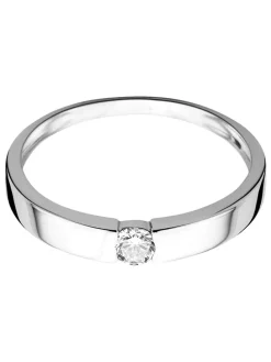 Witgouden ring met diamant