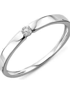 Witgouden ring met diamant