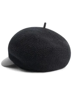 Wollen baret zwart