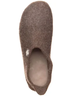 Wollen pantoffels "Rodekruis" bruin