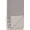 Wollen sjaal "Classic" crème/grijs - (L)250 x (B)65 cm