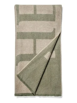 Wollen sjaal "Signature" kaki - (L)200 x (B)55 cm