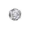 Zilveren bead met kristal