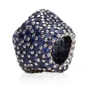 Zilveren bead met kristallen