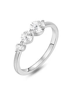 Zilveren ring met edelstenen